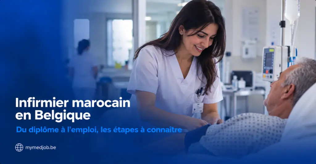 Infirmier marocain soignant un patient en Belgique