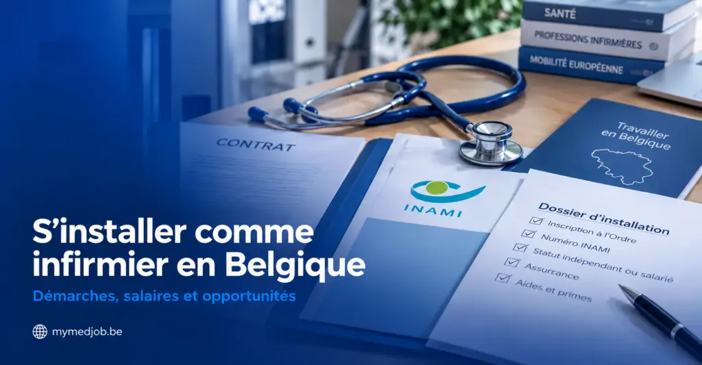 Infirmier français s'installant en Belgique, illustrant les démarches, le salaire et les opportunités pour un infirmier diplômé en France